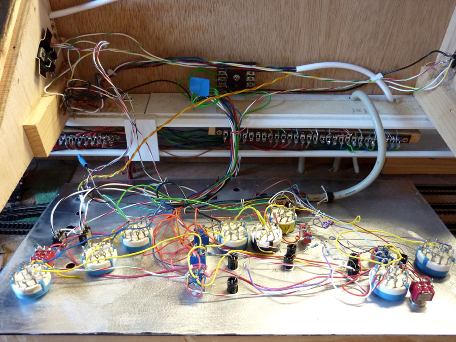 The east panel view is seen here on the inside - the offending wiring can be seen on the rear right-hand side in the form of a thick grey cable.