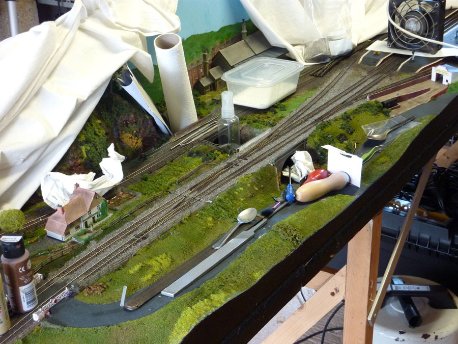 The rail sides have been painted with acrylic brown - the basic minimum for decent-looking track.