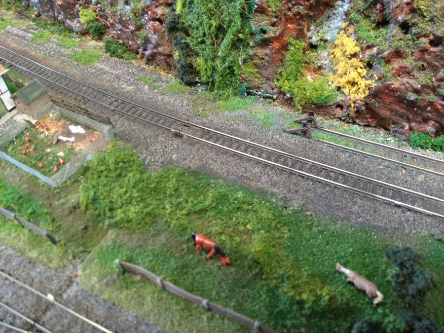 Ballasting and weathering means that it's pretty hard to spot the new section at all.