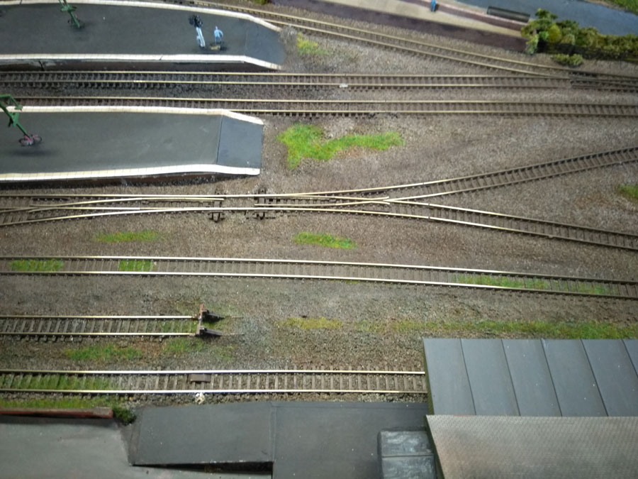 The second layer of ballast was laid and then the rail sides were painted to give them a used look, and the ballast was weathered to match the rest of the site. Job done. The first public test would some at the St Peter's show in Taunton on 19 May 2018